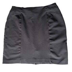 Cleo Petite Black Mini Skirt Stretch Viscose Nylon Spandex Office Siren Career M